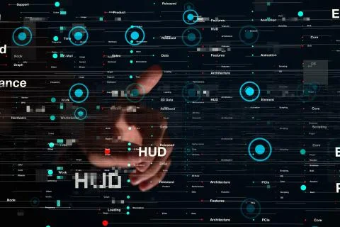 A Touch screen technology. Future modern touch screen technology Foto stock