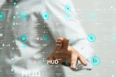 A Touch screen technology. Future modern touch screen technology Foto stock