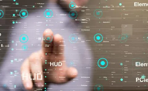 A Touch screen technology. Future modern touch screen technology 写真素材