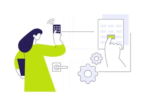 Touch sensor abstract concept vector illustration. Stock Illustration
