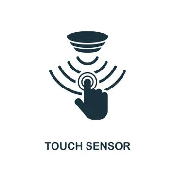 Touch Sensor icon. Monochrome style design from sensors icon collection. UI and Stock Illustration