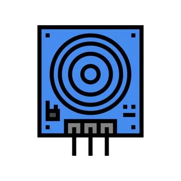 Touch sensor module color icon vector illustration Illustrazione stock