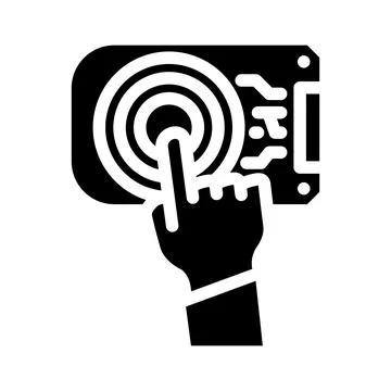 Touch sensor module glyph icon vector illustration Illustrazione stock