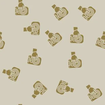 Touch sensor module glyph vector seamless pattern Stock Illustration