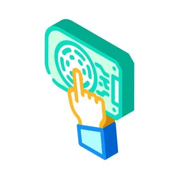 Touch sensor module isometric icon vector illustration Stock Illustration