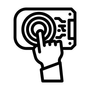 Touch sensor module line icon vector illustration Stock Illustration