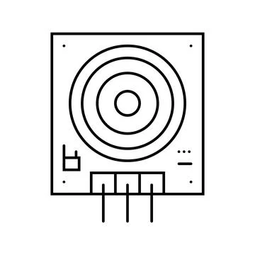 Touch sensor module line icon vector illustration Stock Illustration