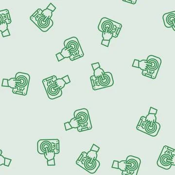 Touch sensor module line vector seamless pattern Stock Illustration