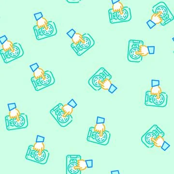 Touch sensor module vector seamless pattern Stock Illustration