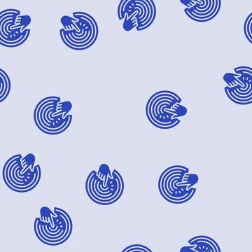 Touch sensor social robotics glyph seamless pattern Stock Illustration