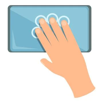 Touch smartphone icon cartoon vector. Phone screen Stock Illustration