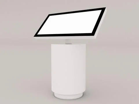 Touch sreen information digital signage kiosk. Kiosk information screen Stock Illustration