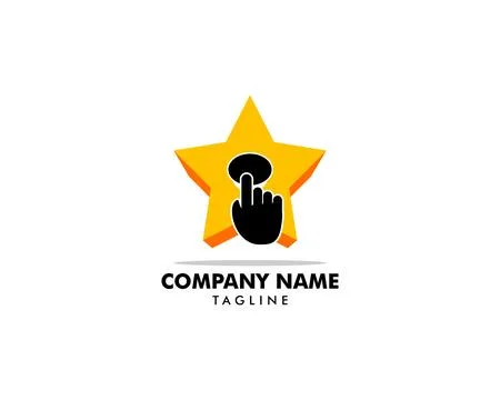 Touch Star Logo Template Design Stock Illustration