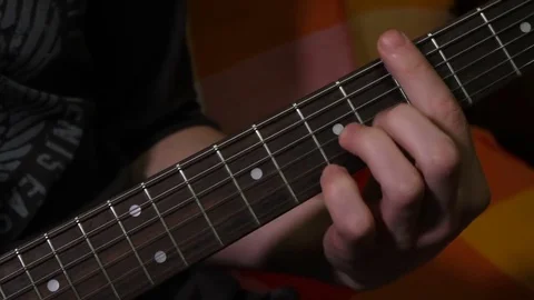 Touch the strings. Accords Stock Footage 71091913