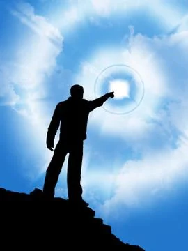 Touch to the Sun Stock-Fotos