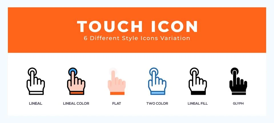 Touch symbol. vector icon symbol. logo illustration. vector graphics 스톡 일러스트
