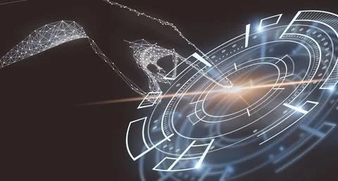 Touch technology system Illustrazione stock