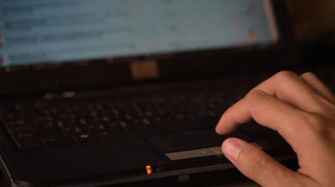 Touch track pad on laptop Stock Footage 39715549