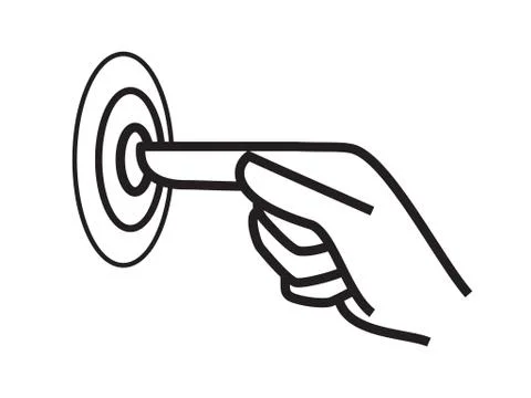 Touch vector icon, hand finger tap. Screen choose click and push touch pointe Illustrazione stock