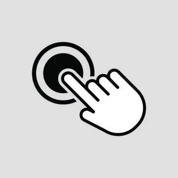 Touch vector icon. Illustration isolated for graphic and web design 库存插图