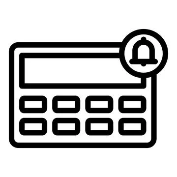 Touch video intercom icon outline vector. Phone bell Stock Illustration