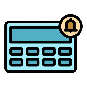 Touch video intercom icon vector flat Stock Illustration