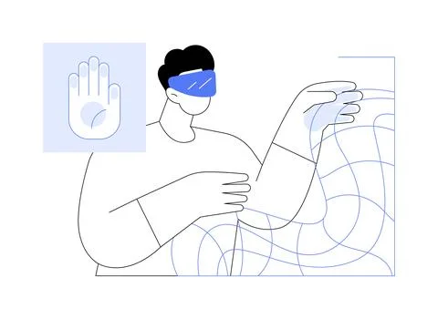 Touchable surfaces isolated cartoon vector illustrations. Illustrazione stock