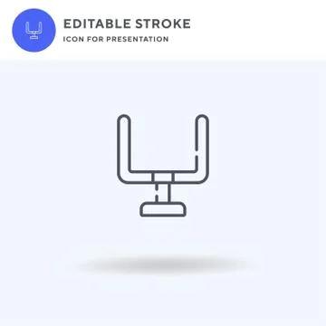 Touchdown icon vector, filled flat sign, solid pictogram isolated on white, logo Stock Illustration