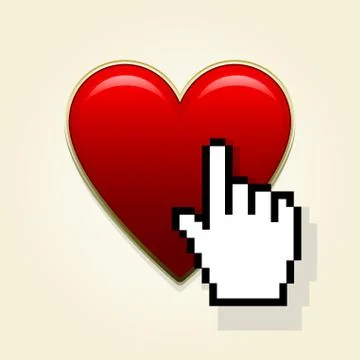 Touched heart Stock Illustration