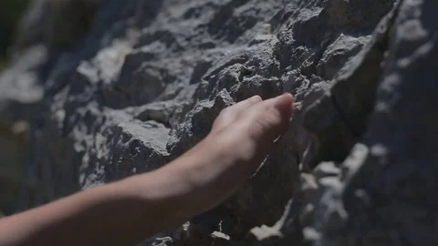 Touches the rock Stock Footage 83106769