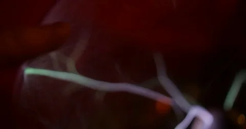 Touching Electricity Power High Voltage Electrode Plasma Globe  Stock Footage 73939738