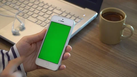 Touching Green Screen Stock Footage 87102227
