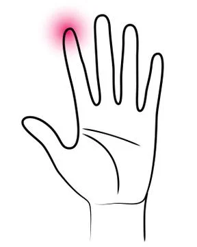 Touching hand Illustrazione stock