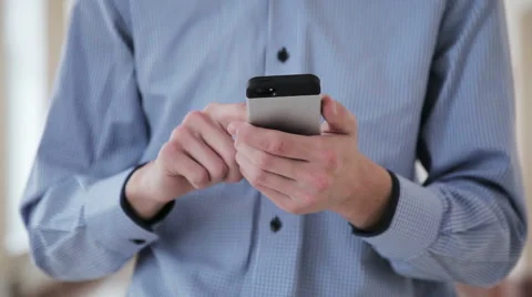 Touching mobile phone Stock Footage 47933989