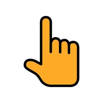 Touching or pointing hand flat icon. Vector illustration Stock Illustration