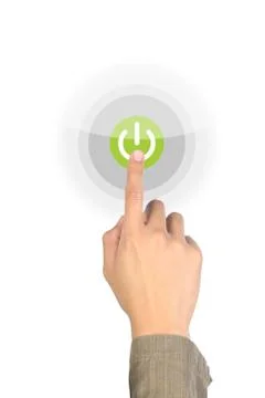 Touching screen Stock Photos