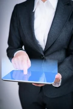 Touching screen of tablet pc Stock Illustration