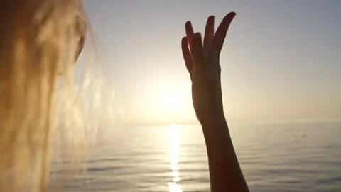 Touching sun Video stock 222928074