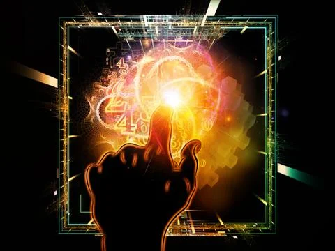 Touching Technology Stock Illustration