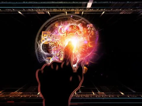 Touching Technology Stock Illustration
