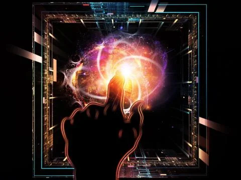 Touching Technology Stock Illustration