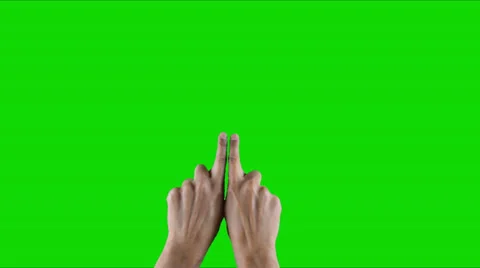 Touching technology one fingertip in green 1 Vidéo 37818569
