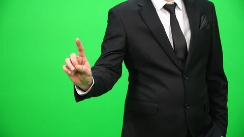 Touching Virtual Screen. Hand Fingers Gestures. Stock Footage 88651808