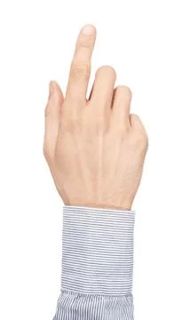 Touching virtual screen Stock Photos