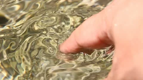 Touching water Stock-Footage 10803221