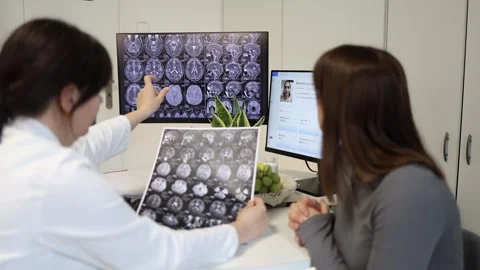 Touchless medical screen in clinic Stock Footage 335714595