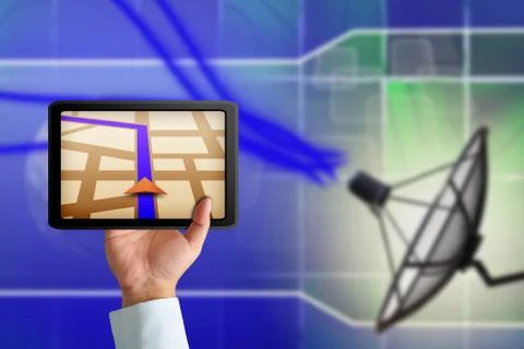 Touchpad gps Illustrazione stock