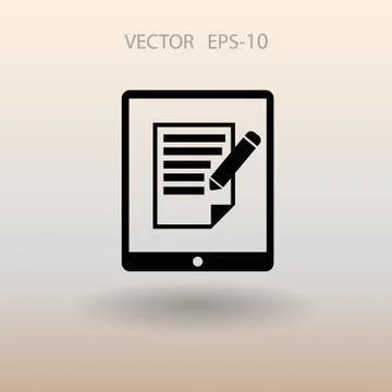 Touchpad notes icon. vector illustration Stock Illustration