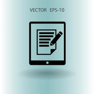 Touchpad notes icon. vector illustration Stock Illustration