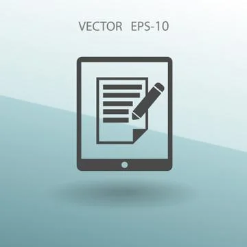 Touchpad notes icon. vector illustration Stock Illustration